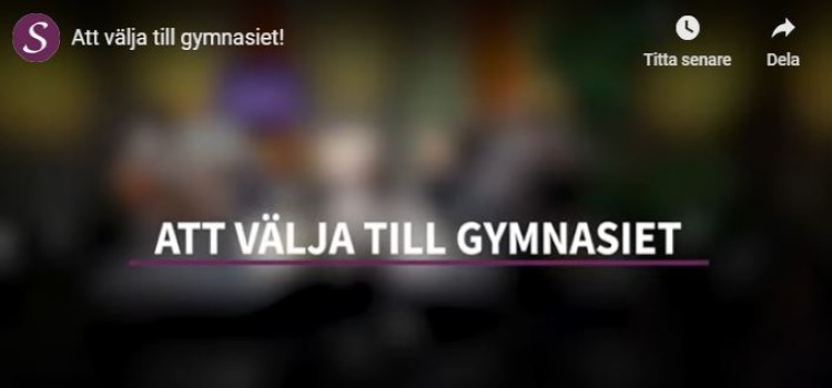 Film om gymnasievalet